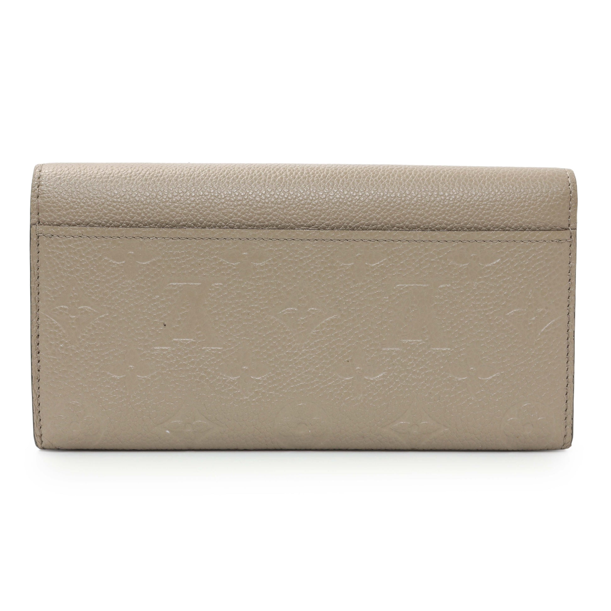 Exclusive Louis Vuitton Tourterelle Empreinte Sarah Wallet — Side View