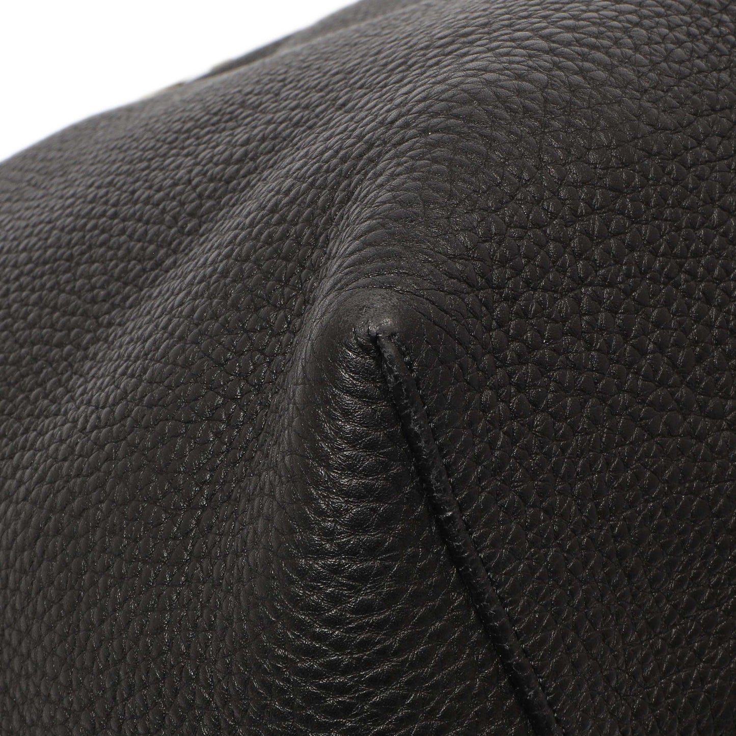 Exclusive Mansur Gavriel Black Tumbled Calfskin Bucket Bag — Top View
