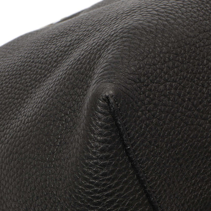 Exclusive Mansur Gavriel Black Tumbled Calfskin Bucket Bag — Top View