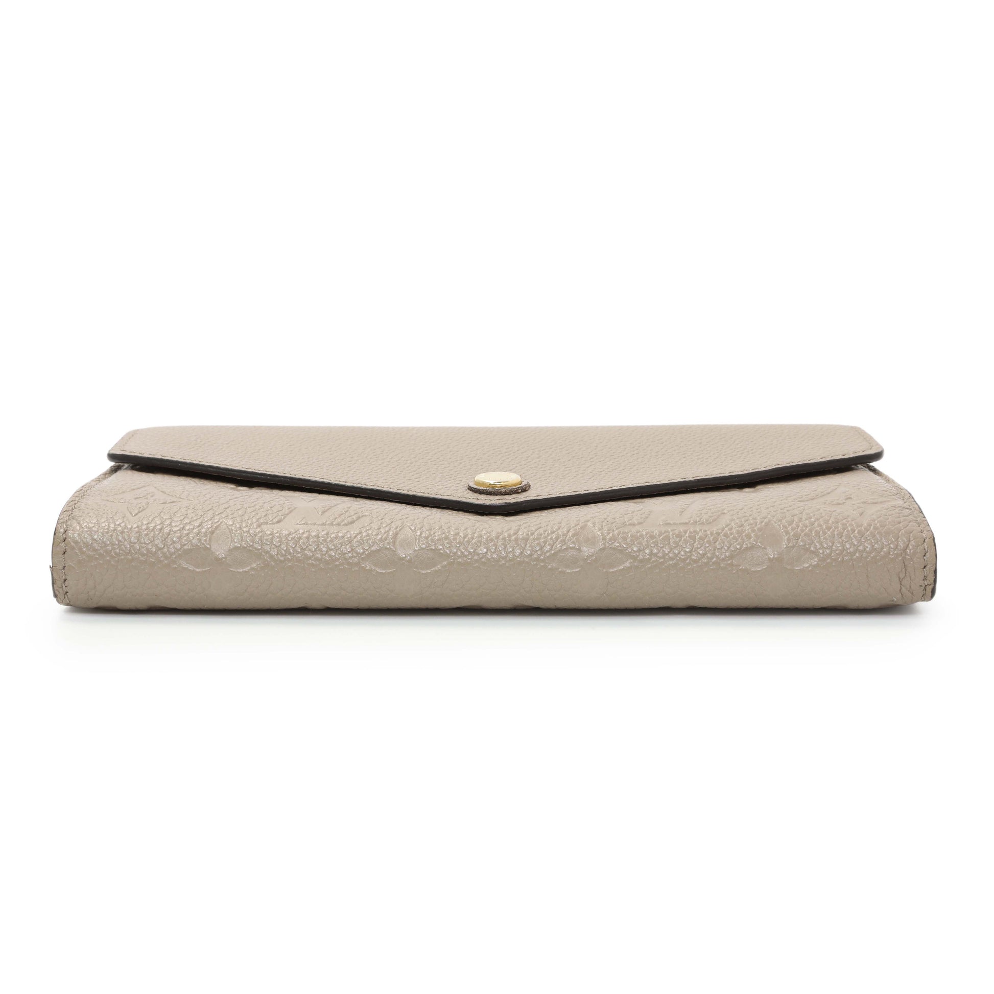 Exclusive Louis Vuitton Tourterelle Empreinte Sarah Wallet — Back View