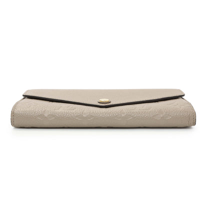 Exclusive Louis Vuitton Tourterelle Empreinte Sarah Wallet — Back View