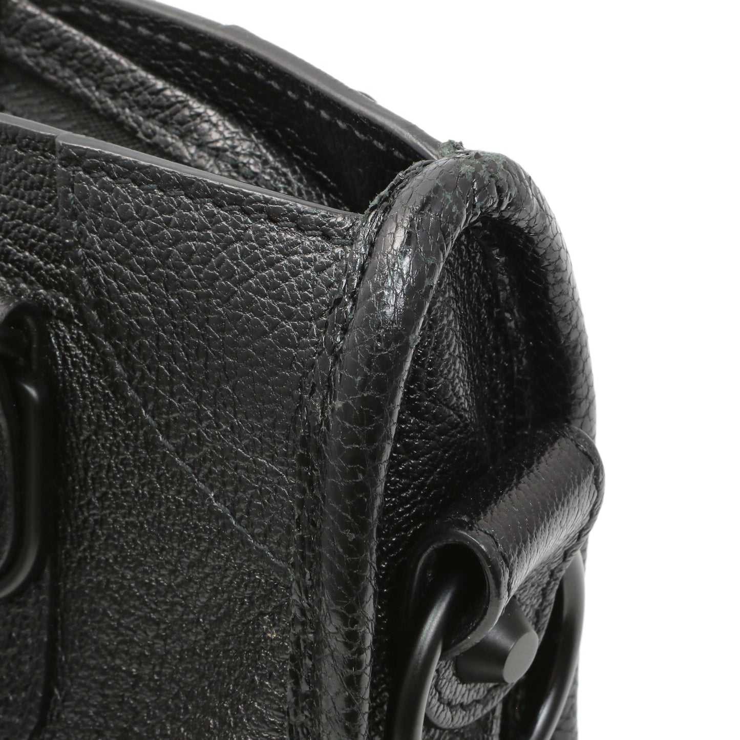 Exclusive Balenciaga Black Chevre Metallic Edge Mini City — Alternate View 11
