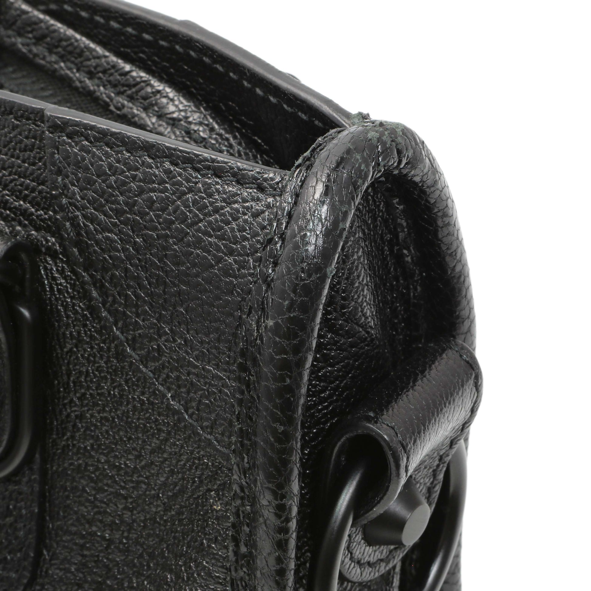 Exclusive Balenciaga Black Chevre Metallic Edge Mini City — Alternate View 11
