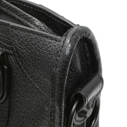 Exclusive Balenciaga Black Chevre Metallic Edge Mini City — Alternate View 11