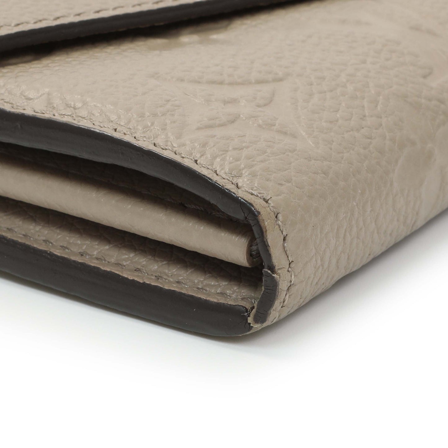Exclusive Louis Vuitton Tourterelle Empreinte Sarah Wallet — Top View