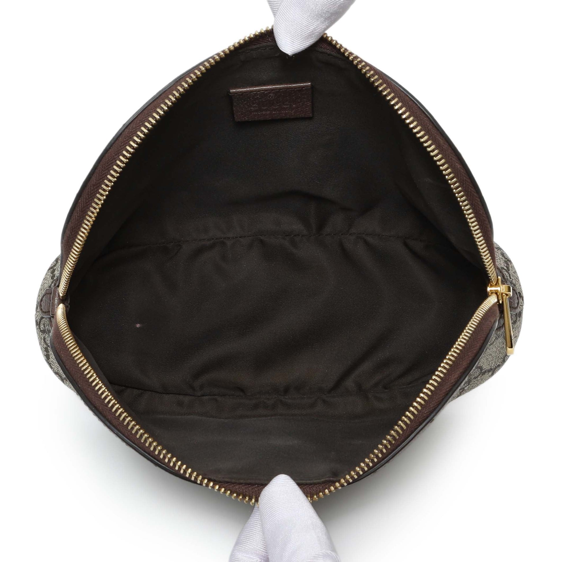 Exclusive Gucci GG Supreme Monogram Ophidia Cosmetic Case — Top View