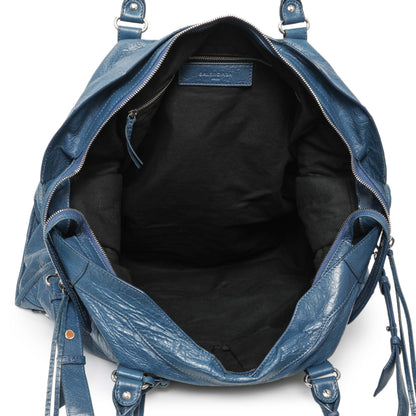 Exclusive Balenciaga Bleu Profond Lambskin Classic Hardware XL City — Alternate View 8