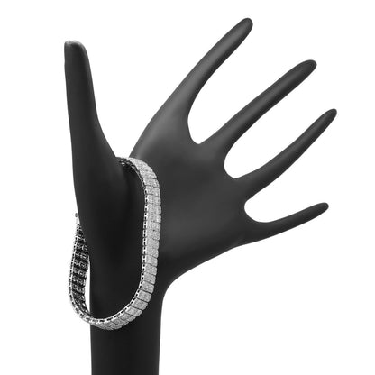 Exclusive 18K White Gold 4.90 Carat Diamond Bracelet — Side View