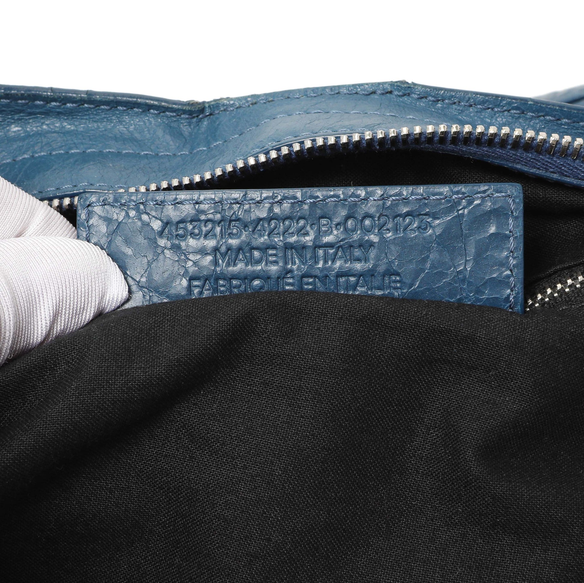 Exclusive Balenciaga Bleu Profond Lambskin Classic Hardware XL City — Alternate View 10