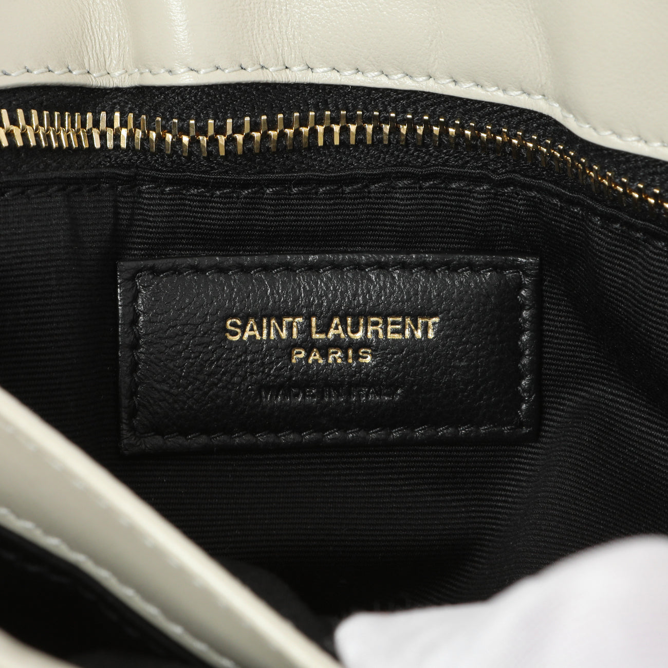 Exclusive Saint Laurent Ivory Calfskin Monogram Toy Loulou Crossbody — Alternate View 9