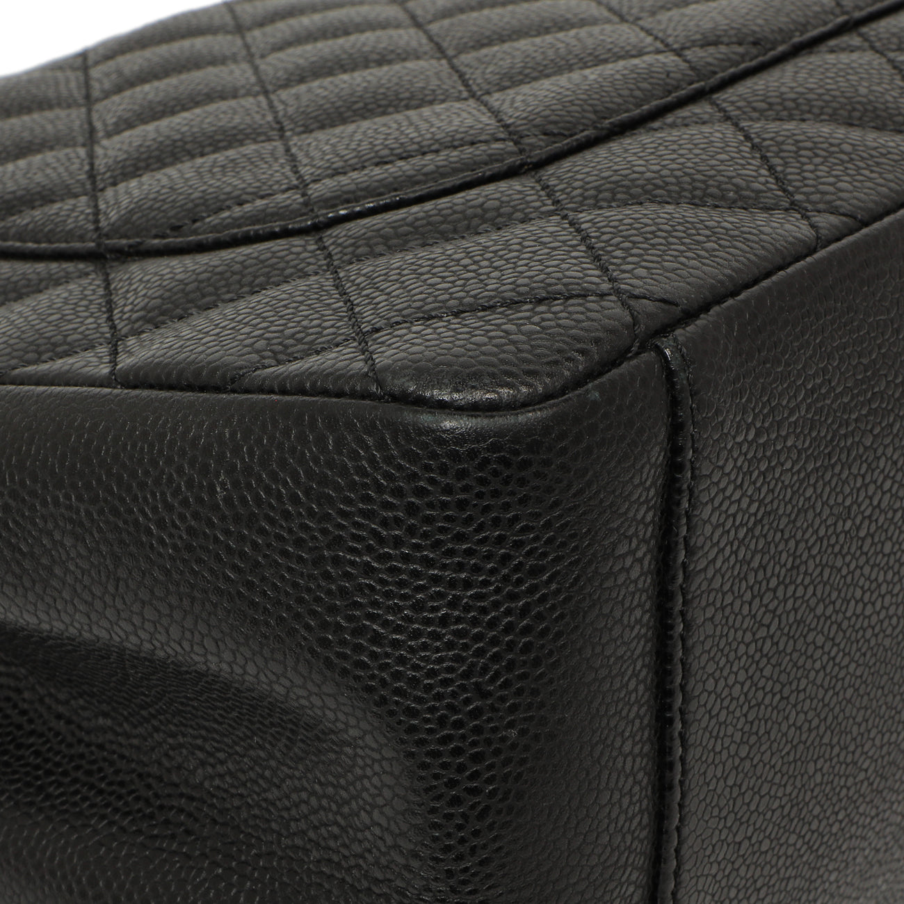 Exclusive Chanel Black Quilted Caviar Grand Shopping Tote GST — Lifestyle View