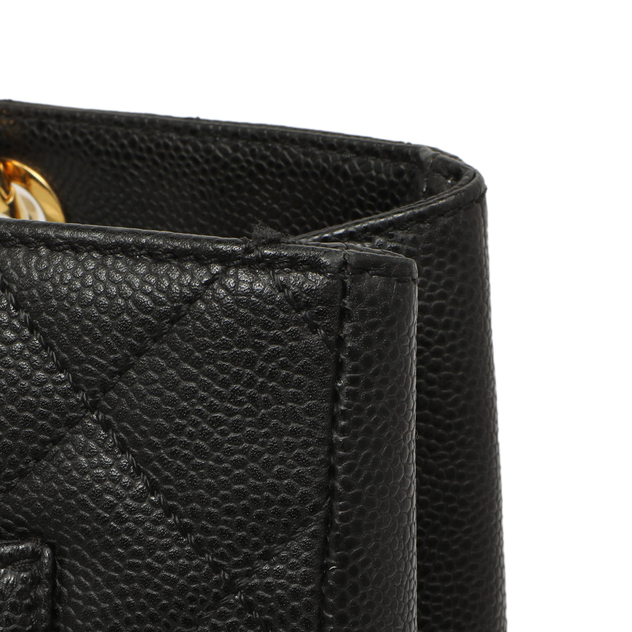 Exclusive Chanel Black Quilted Caviar Grand Shopping Tote GST — Alternate View 12