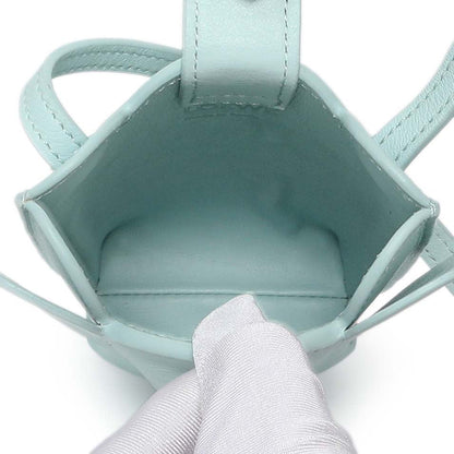 Exclusive Loewe Blue Calfskin Elephant Pouch Crossbody Bag — Top View
