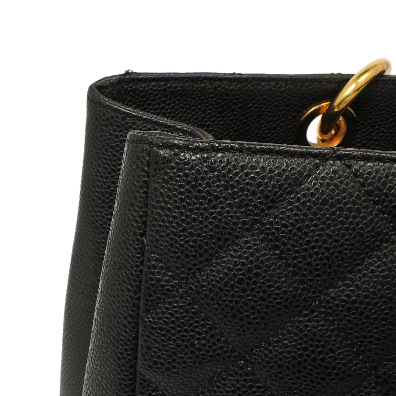 Exclusive Chanel Black Quilted Caviar Grand Shopping Tote GST — Alternate View 14