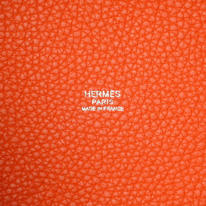 Exclusive Hermes Orange Clemence Picotin Lock 22 — Alternate View 9