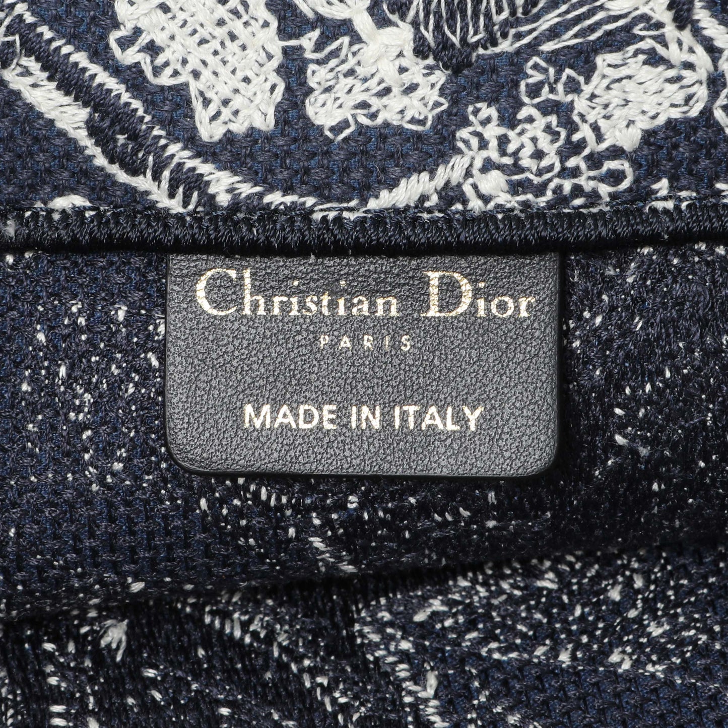 Exclusive Christian Dior Canvas Embroidered Dioriviera Reverse Striped Toile De Jouy Large Book Tote — Alternate View 9