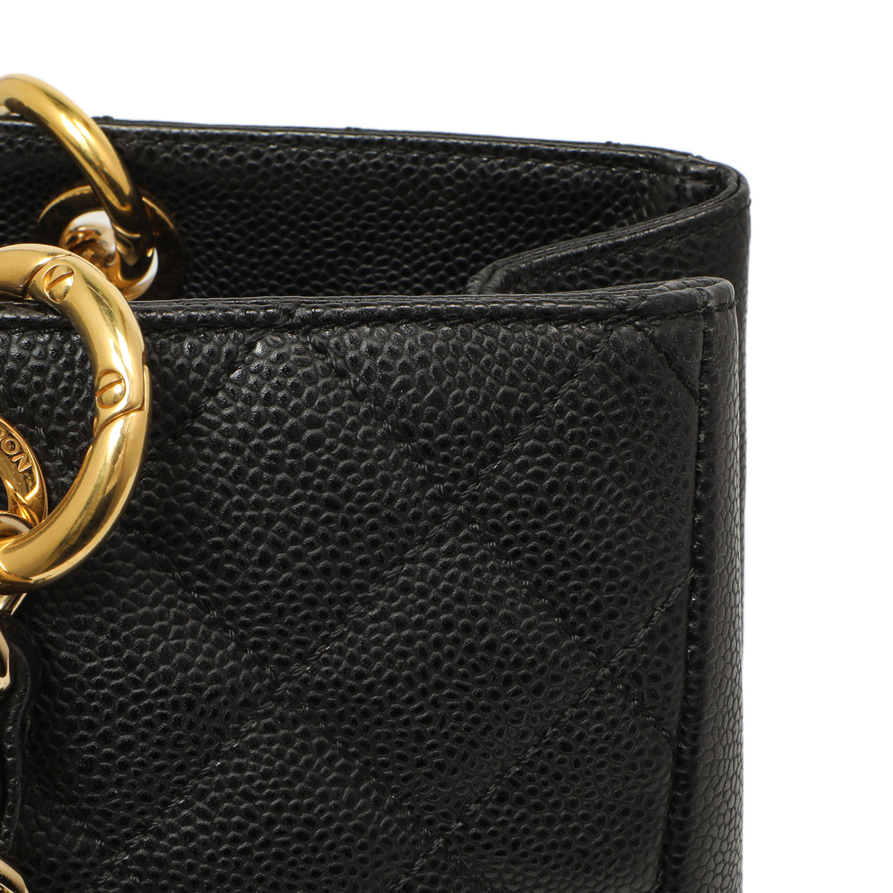 Exclusive Chanel Black Quilted Caviar Grand Shopping Tote GST — Alternate View 11
