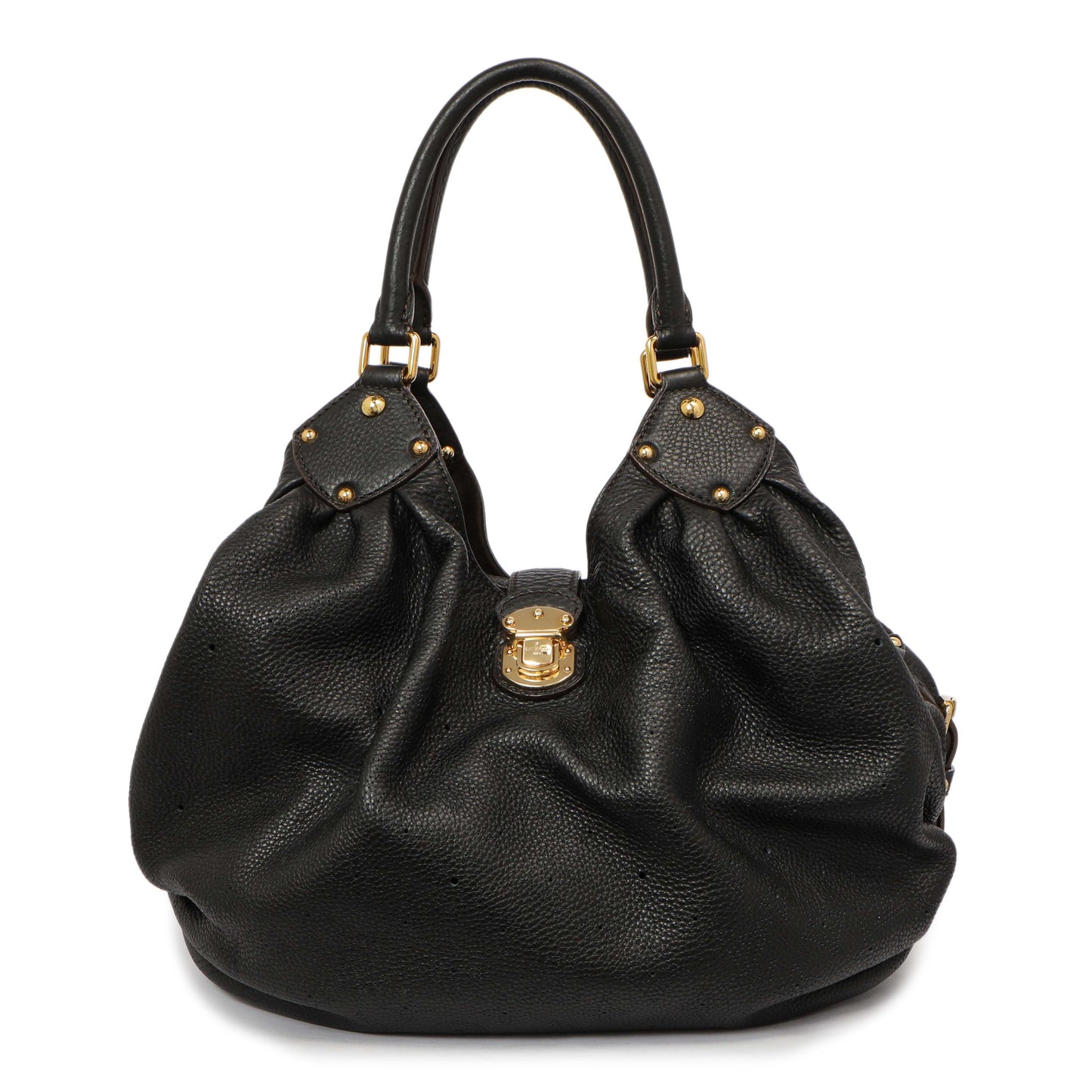 Exclusive Louis Vuitton Black Monogram Mahina L — Front View