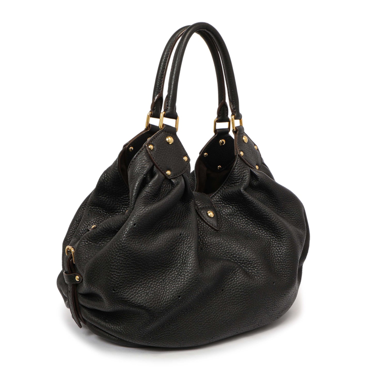 Exclusive Louis Vuitton Black Monogram Mahina L — Side View