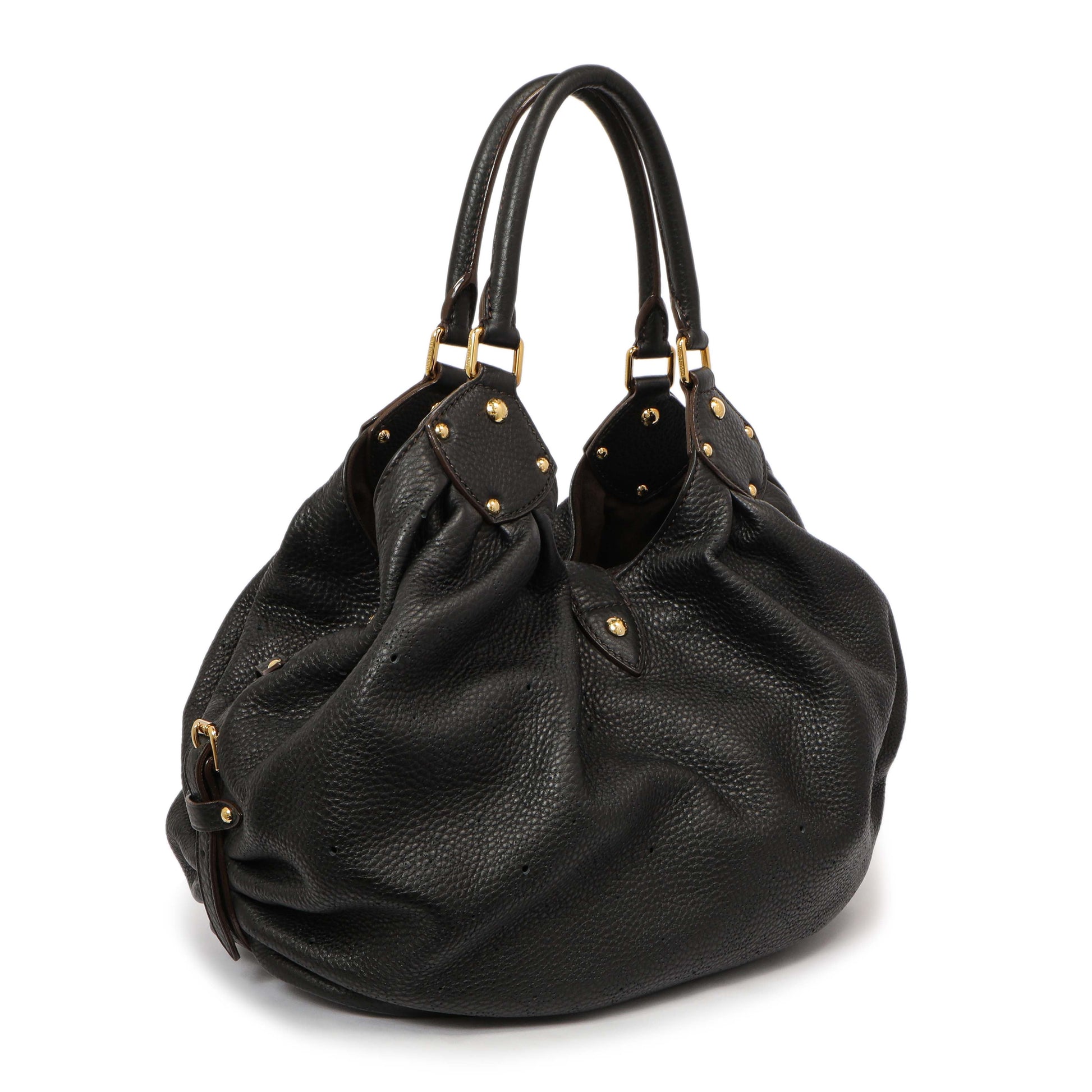 Exclusive Louis Vuitton Black Monogram Mahina L — Side View