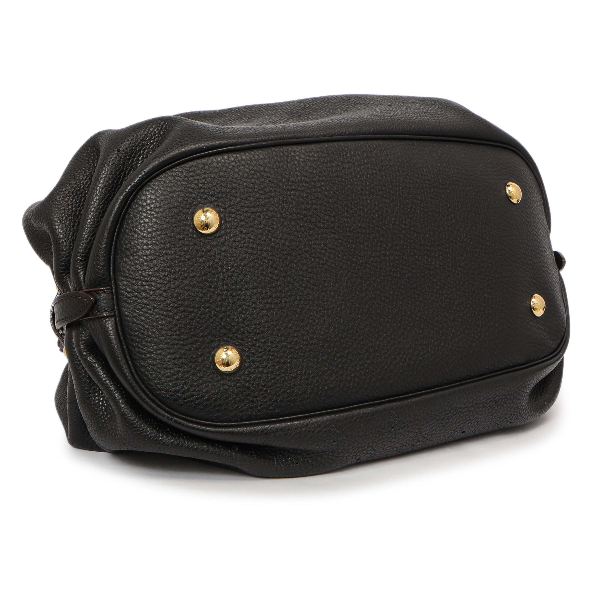 Exclusive Louis Vuitton Black Monogram Mahina L — Back View