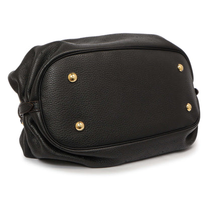 Exclusive Louis Vuitton Black Monogram Mahina L — Back View
