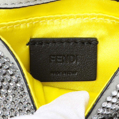 Exclusive Fendi Grey Nubuck Crystal Nano Baguette Charm — Detail View