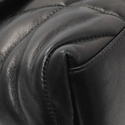 Exclusive Saint Laurent  Black Lambskin Small Loulou Puffer — Top View