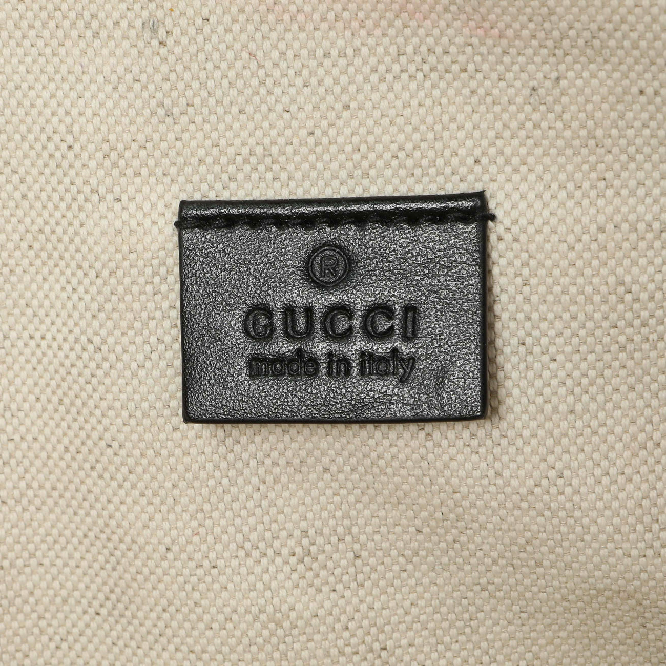 Exclusive Gucci Black Calfskin GG Tennis Embossed Pocket Belt Bag — Detail View