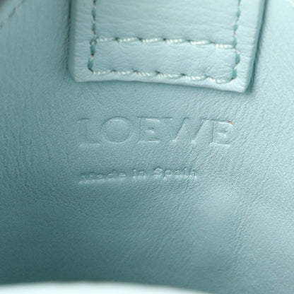 Exclusive Loewe Blue Calfskin Elephant Pouch Crossbody Bag — Detail View