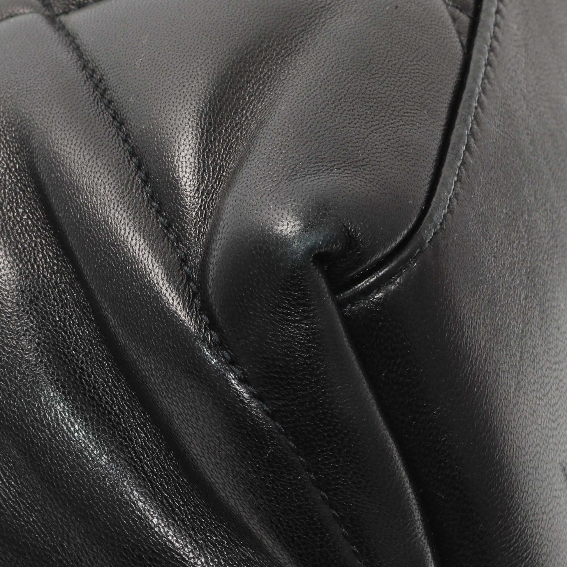 Exclusive Saint Laurent  Black Lambskin Small Loulou Puffer — Lifestyle View