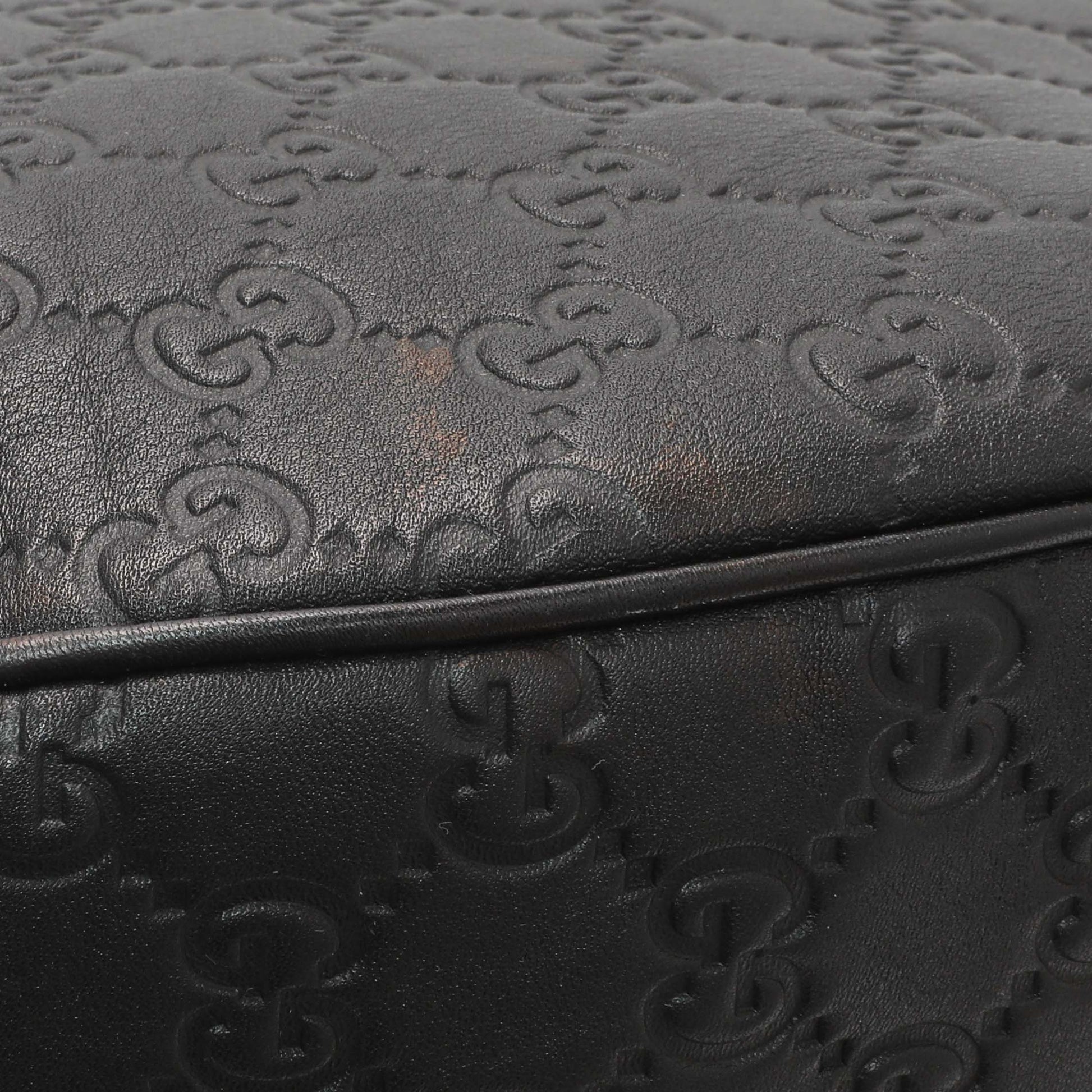 Exclusive Gucci Black Guccissima Twins Hobo Medium — Alternate View 7