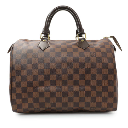 Exclusive Louis Vuitton Damier Ebene Speedy 30 — Front View