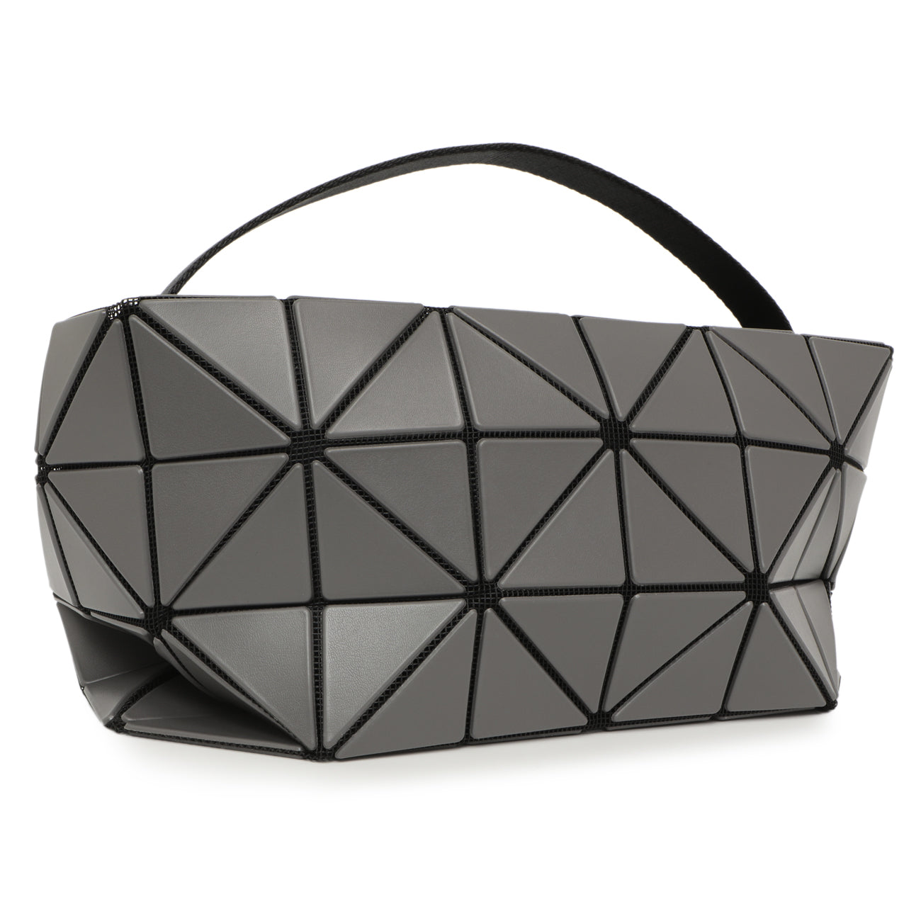 Exclusive Bao Bao Issey Miyake Matte Grey Carton Bag — Back View