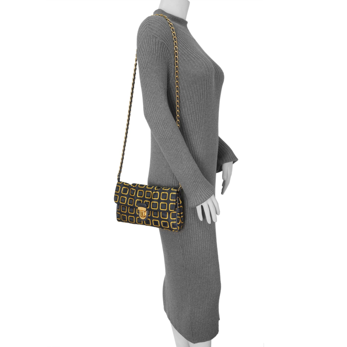 Exclusive Prada Nylon Printed Holliday & Brown Flap Bag — Alternate View 10
