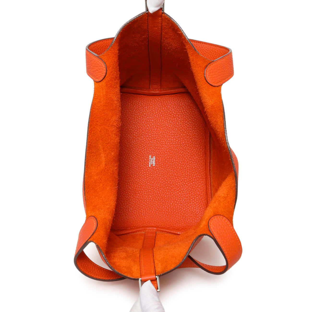 Exclusive Hermes Orange Clemence Picotin Lock 22 — Alternate View 8