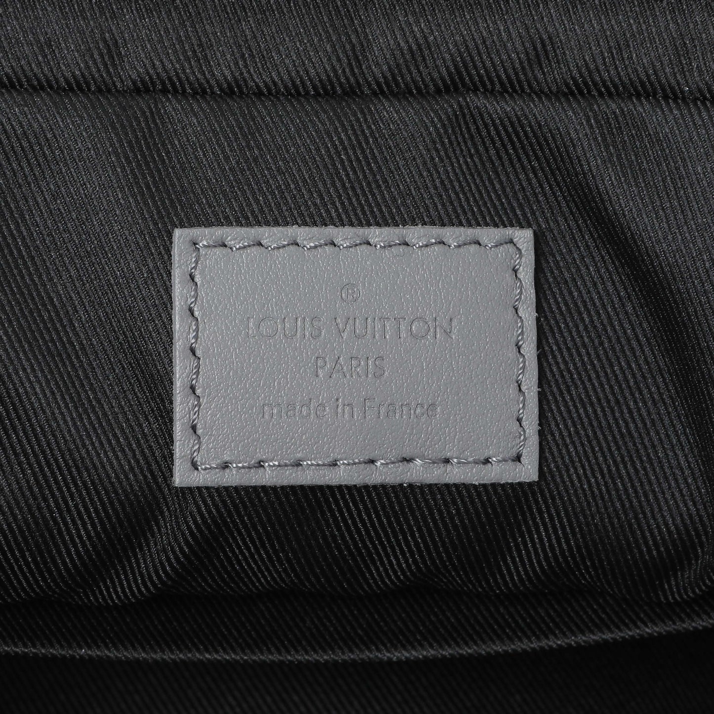 Exclusive Louis Vuitton Grey Calfskin Monogram Shadow Duo Messenger — Detail View