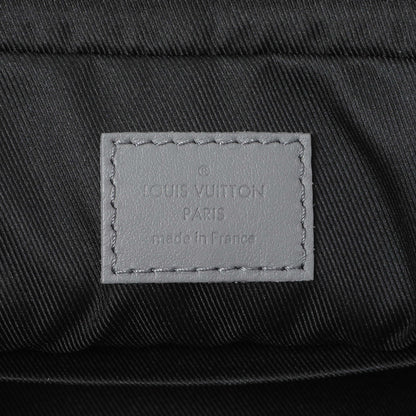 Exclusive Louis Vuitton Grey Calfskin Monogram Shadow Duo Messenger — Detail View