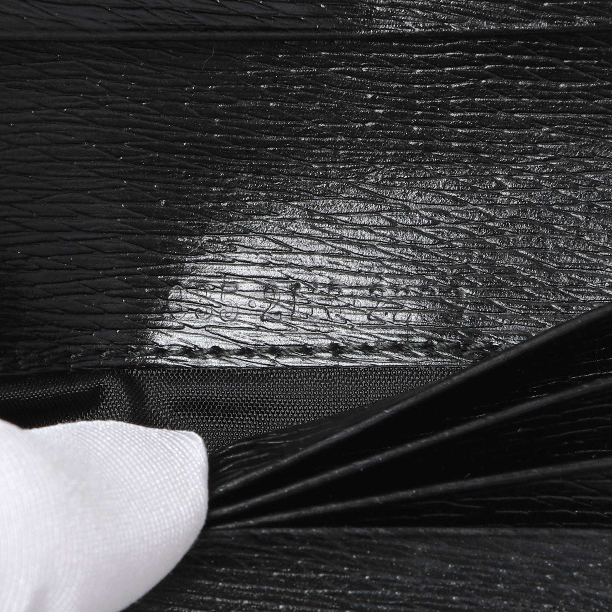 Exclusive Gucci Black Calfskin Vintage Compact Wallet — Lifestyle View