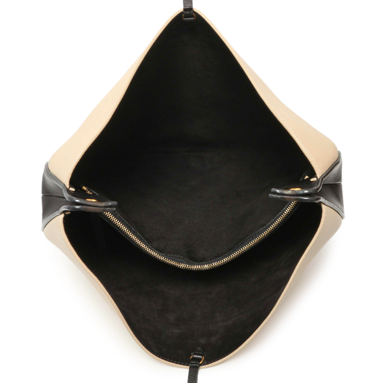 Exclusive Celine Beige Smooth Calfskin Medium Hobo — Top View