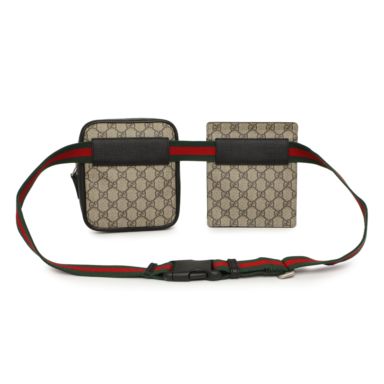 Exclusive Gucci GG Supreme Monogram Web Belt Bag — Side View