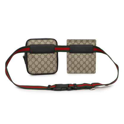 Exclusive Gucci GG Supreme Monogram Web Belt Bag — Side View