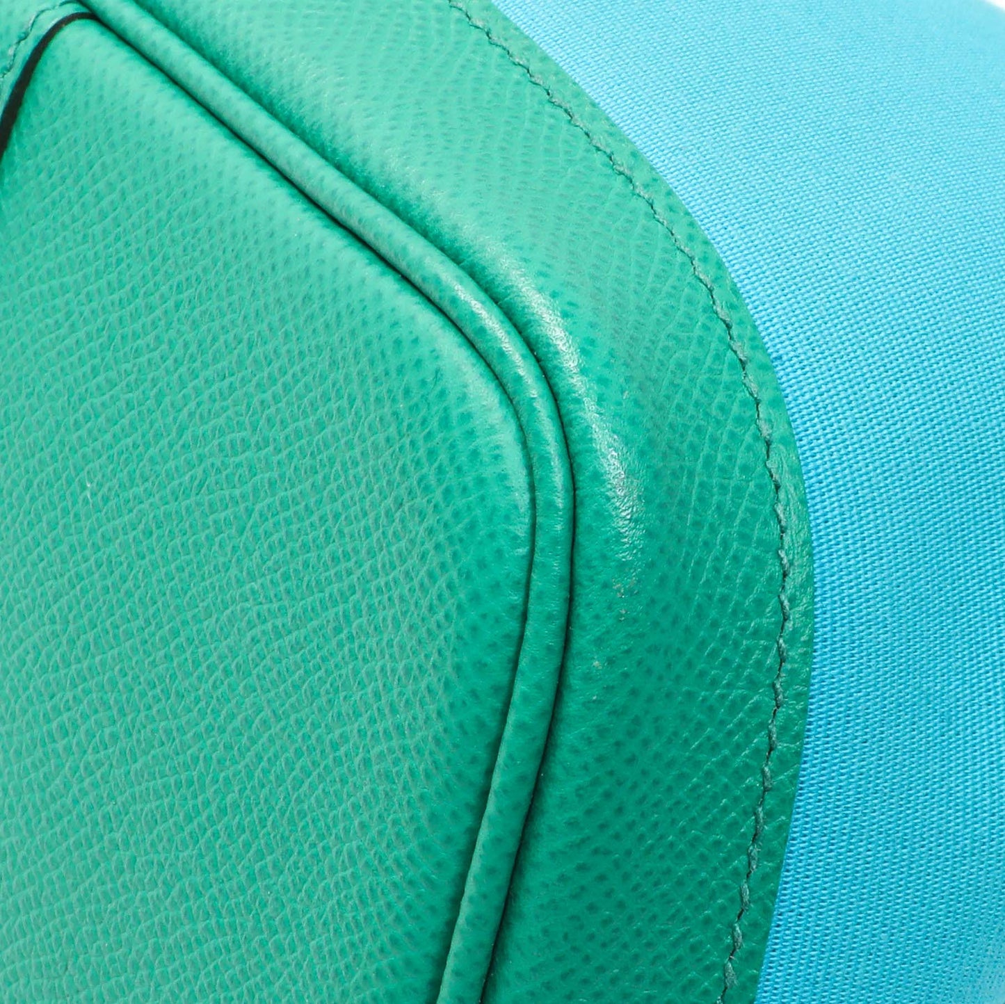 Exclusive Hermes Bleu Azteque Menthe Toile Officier Epsom Garden Party 30 TPM — Alternate View 7