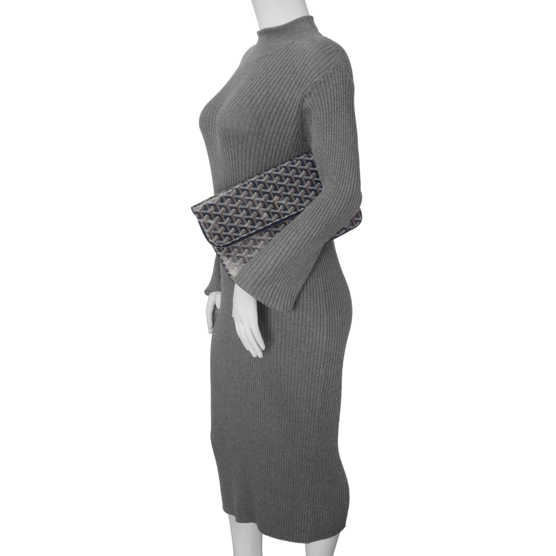 Exclusive Goyard Blue Goyardine Sainte Marie Soft Clutch — Alternate View 8
