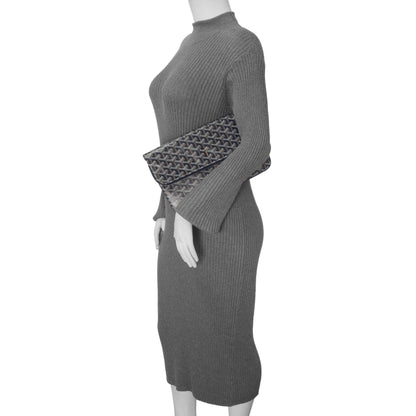 Exclusive Goyard Blue Goyardine Sainte Marie Soft Clutch — Alternate View 8