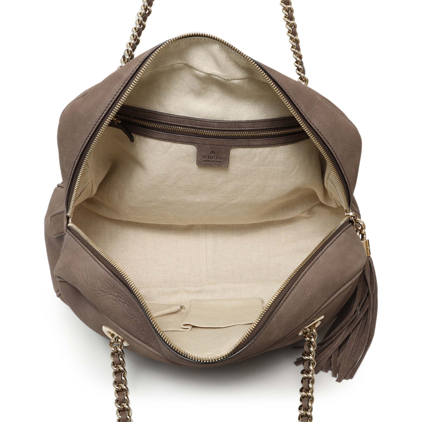 Exclusive Gucci Grey Vitello Range Medium Soho Bowler — Alternate View 8