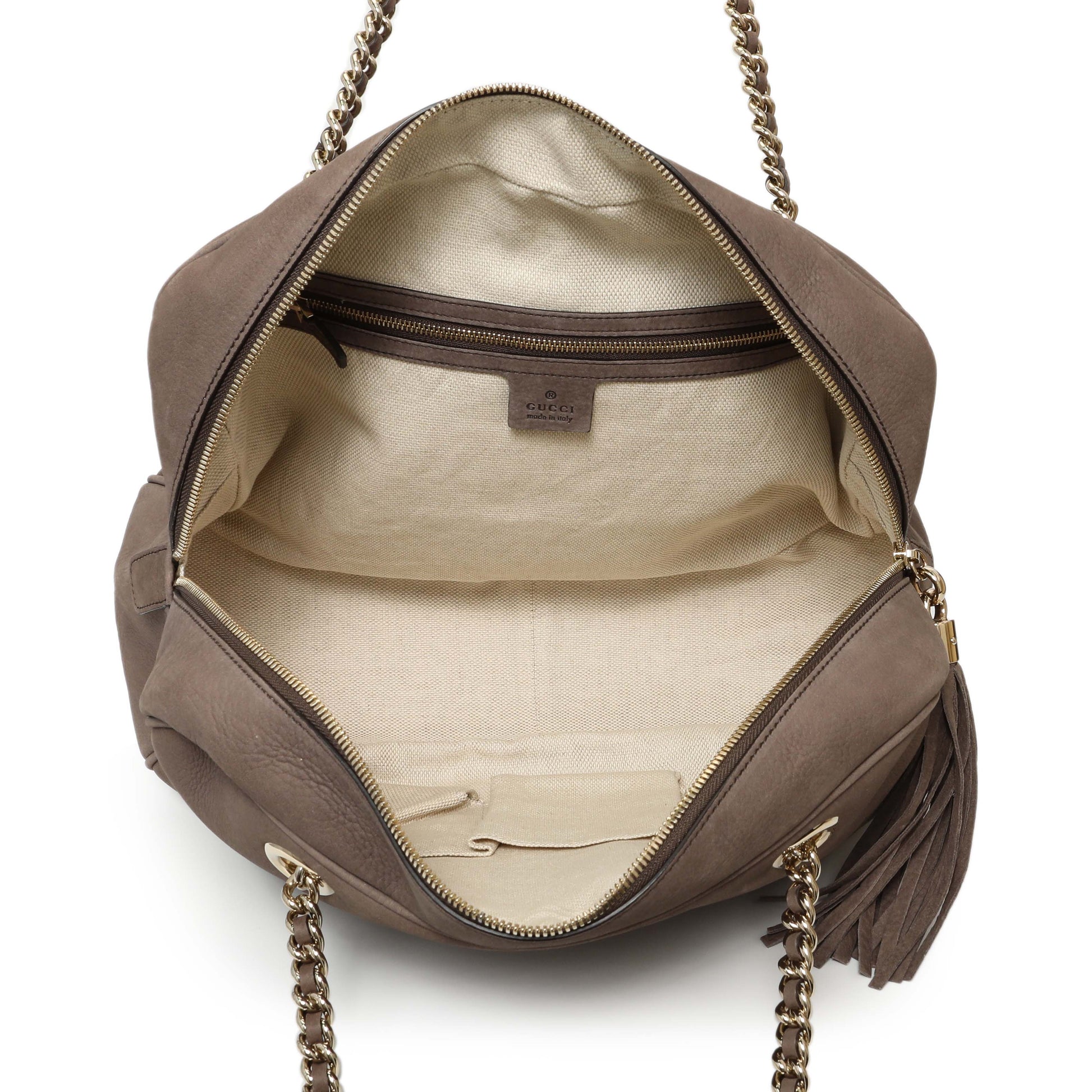 Exclusive Gucci Grey Vitello Range Medium Soho Bowler — Alternate View 8