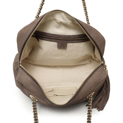 Exclusive Gucci Grey Vitello Range Medium Soho Bowler — Alternate View 8