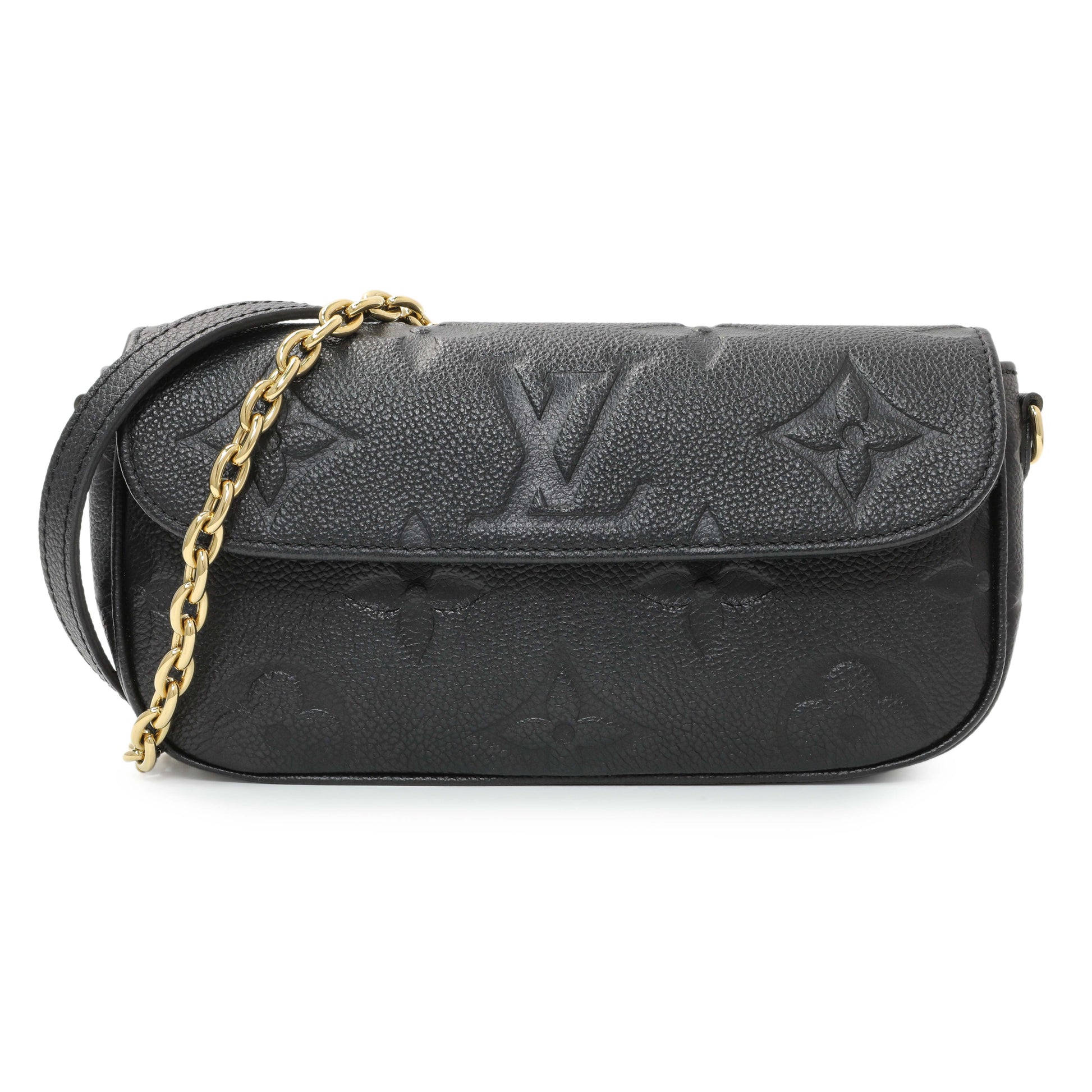 Exclusive Louis Vuitton Empreinte Monogram Giant Ivy Wallet On Chain — Front View