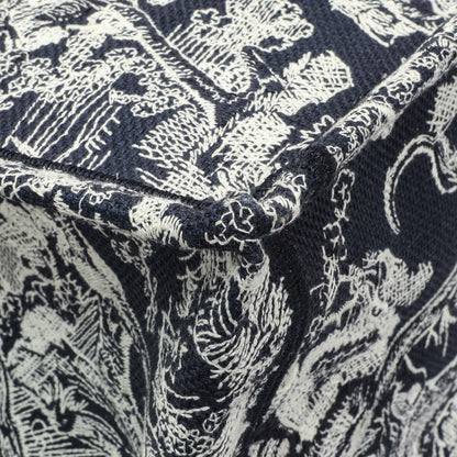 Exclusive Christian Dior Canvas Embroidered Dioriviera Reverse Striped Toile De Jouy Large Book Tote — Lifestyle View